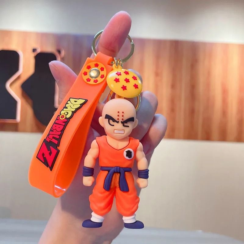 Anime Figure Keychain with PVC Character Pendant
