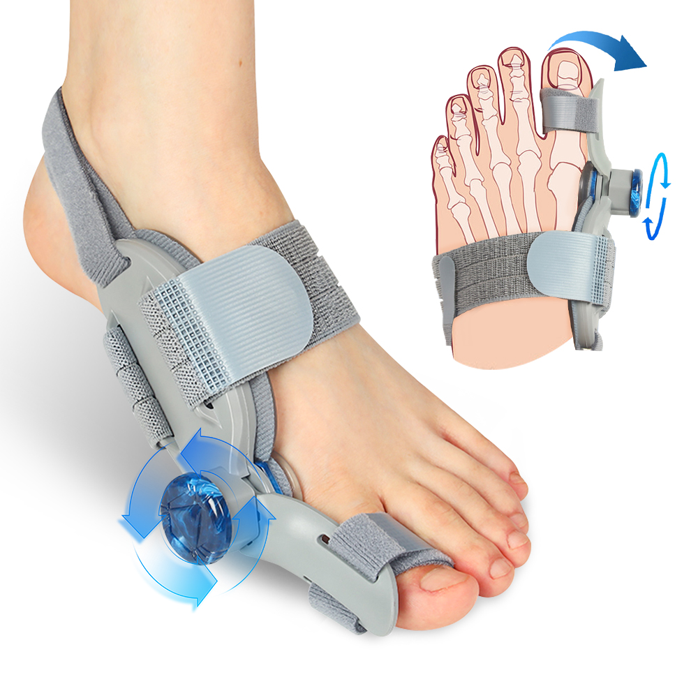 Adjustable Bunion Corrector, Rotatable Toe Separator, Unisex Hallux Valgus Brace, Toe Straightener, Pedicure Toe Correct