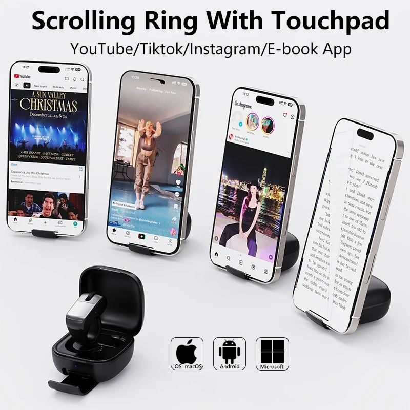 Mini Ring Mouse – Bluetooth Dual-Mode Remote – High-Yield Wearable Interaction Hub
