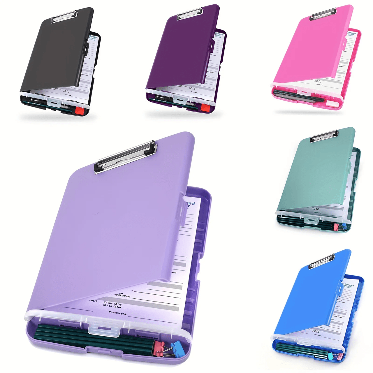 High Capacity Storage Clipboard with Pen Holder for Documents