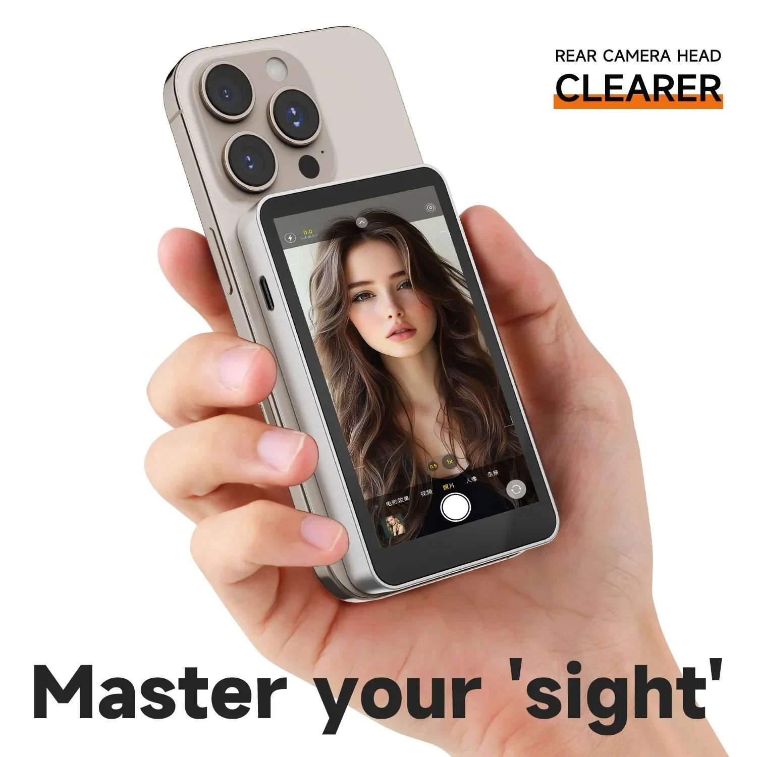 Wireless Vlog Selfie Monitor Screen for iPhone and Android with 164FT Range