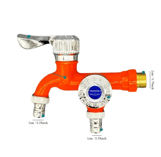 AquaSplit Dual Outlet Faucet – Quick Connect Laundry & Mop Pool Tap
