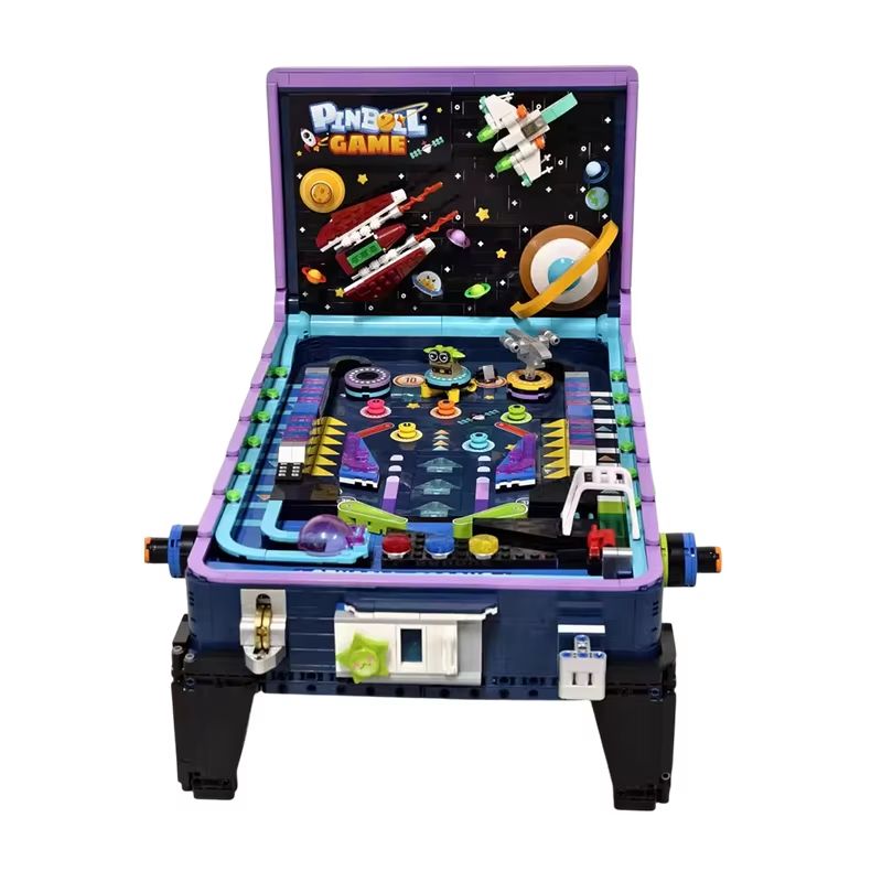 Creative Pinball Machine Building Blocks DIY Toy - Game Console Brick Model Puzzle