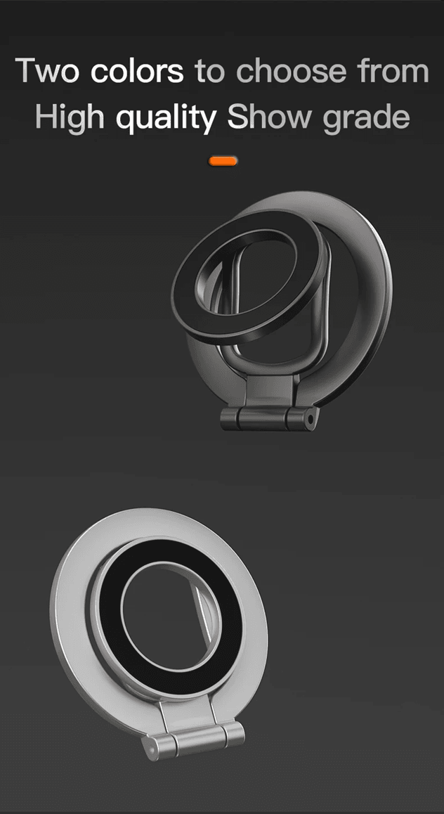 Double Sided MagSafe Phone Holder 360 Rotating Magnetic Stand with Finger Grip