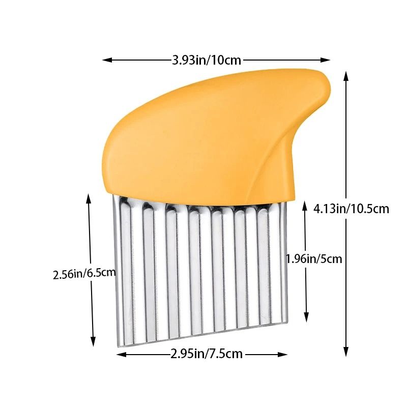 Premium Stainless Steel Wavy Potato Cutter and French Fries Slicer Set