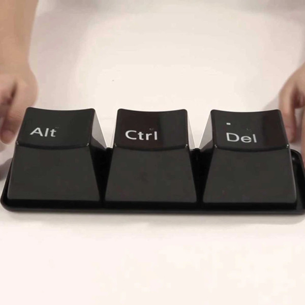 Keyboard Inspired Ctrl Alt Del Cups