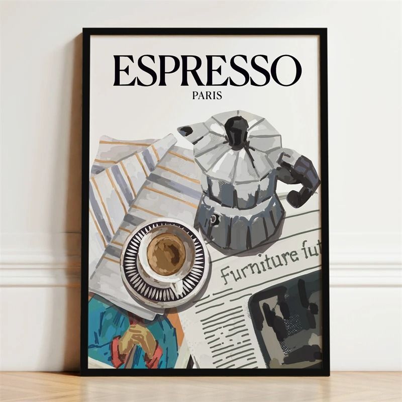 Gastronomic Narrative Canvas – High-Definition French Breakfast Architectural Art