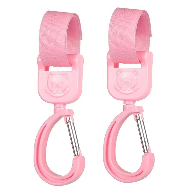 Baby Stroller Pram Hooks 360 Rotation Universal Bag Hanger Clip Set