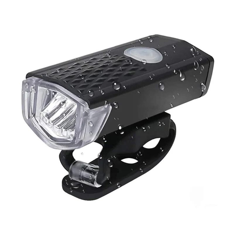 USB Rechargeable Bike Light Set Front and Rear LED Bicycle Headlight and Taillight