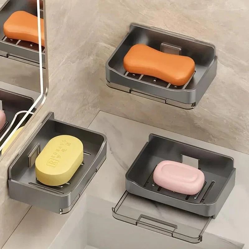 Free-Punching Wall Mounted Double Layer Soap Holder