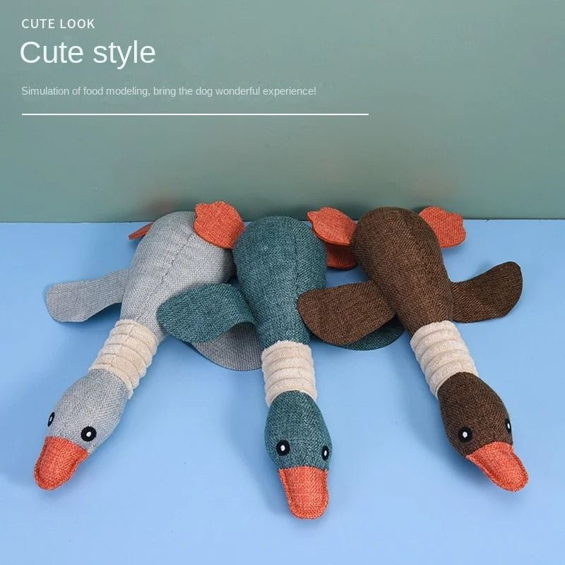 Wild Goose Bite Resistant Dog Chew Toy with Teeth Cleaning Design