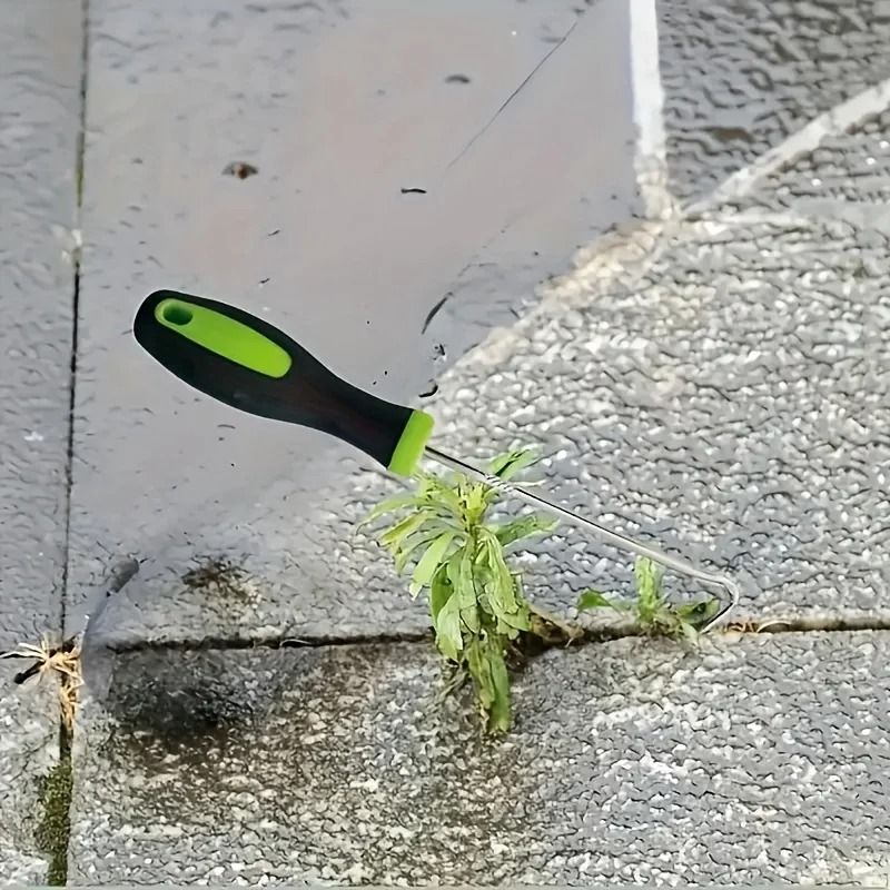 U-Shaped Nail Removal Hook – Lightweight Metal Weeding Tool for Garden Cracks and Paving Joints