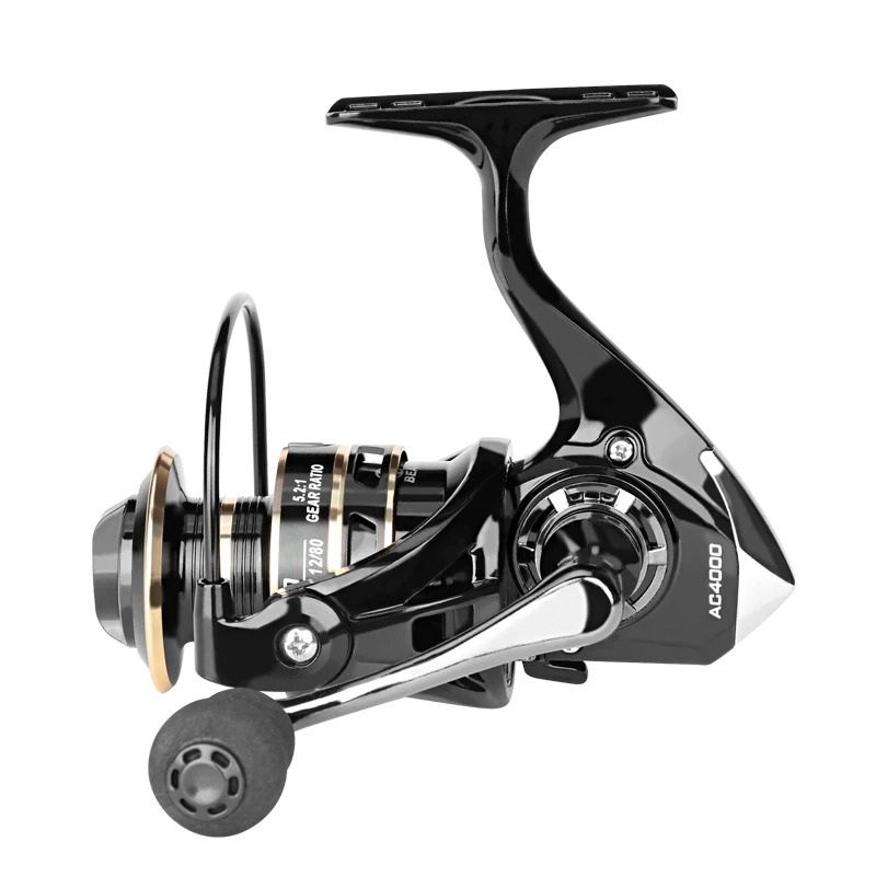 Metal Handle Spinning Fishing Reel with 12 kg Max Drag