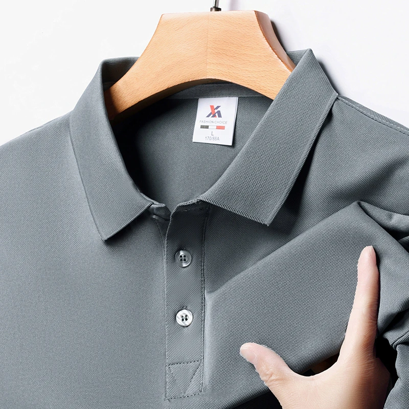 Comfortable Breathable Top Men's Fashion Solid Short Sleeved Polo Shirt Summer