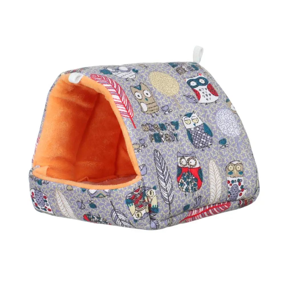 Warm Plush Small Animal Sleeping Bed | Cozy Winter Guinea Pig Nest & Hamster House | Rabbit Squirrel Snuggle Mat