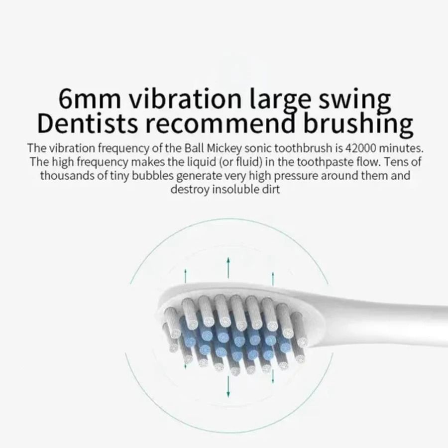 Electric Ultrasonic Toothbrush Six Speed Mode USB Charging Waterproof Adult Tooth Cleaner Couple Set