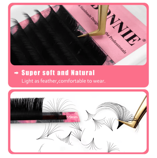 Abonnie Super Soft Blooming Lash Extensions – Easy Fan Mega Volume (8–25mm)