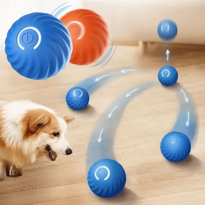USB Rechargeable Interactive Moving Pet Toy Ball – Electronic Bouncing Toy for Dogs & Cats