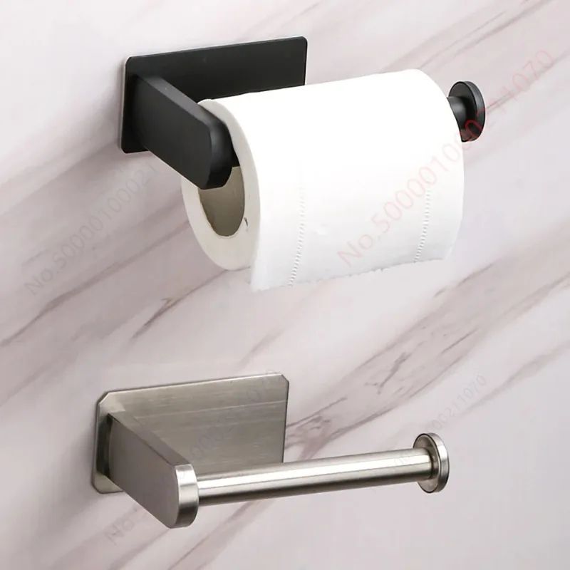 Adhesive Toilet Paper Holder Wall Mounted Tissue Rack