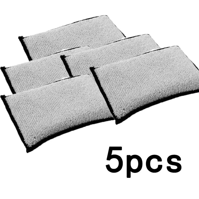 Double Sided Microfiber Car Interior Scrubbing Sponge Leather Safe Pads 5 Pack