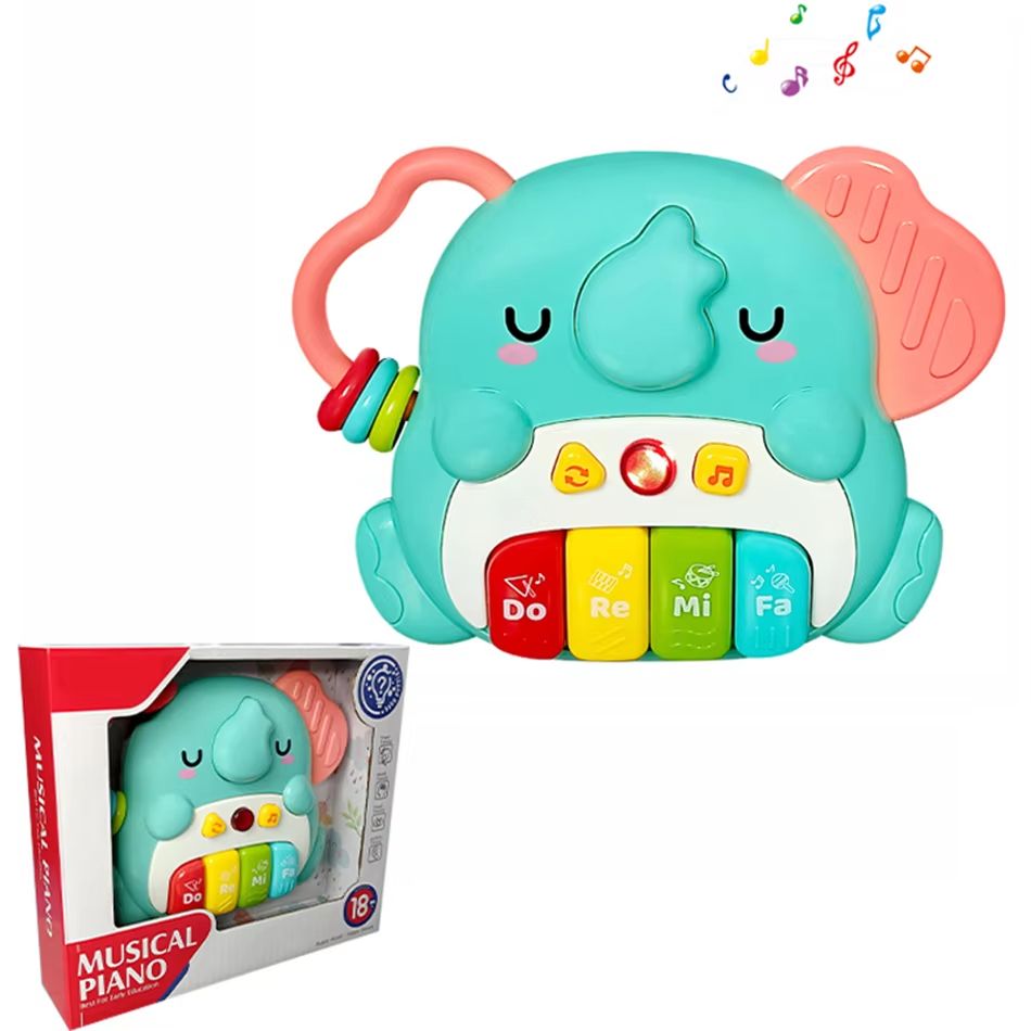 Kids Cartoon Piano Keyboard Game – Animal Sounds Flashing Lights Educational Instrument Toy