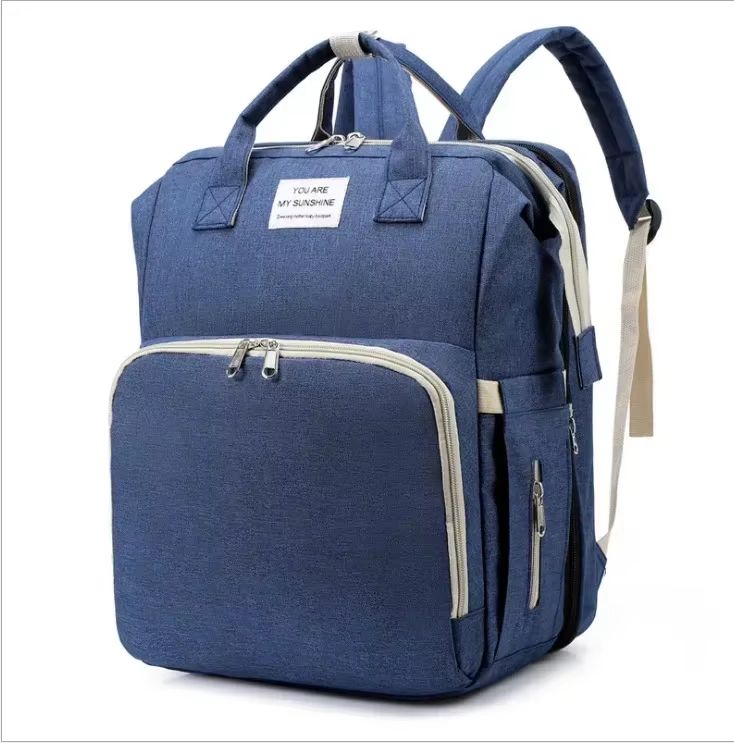MamaEase Large Capacity Mommy Diaper Backpack with Baby Bed & Changing Mat