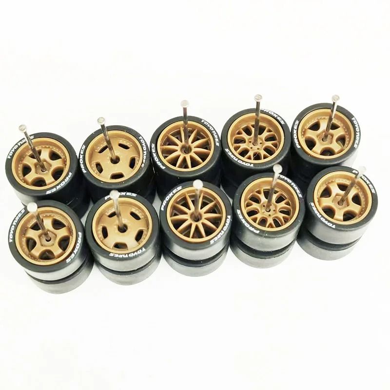 1/64 Scale Custom Alloy Wheels and Rubber Tires