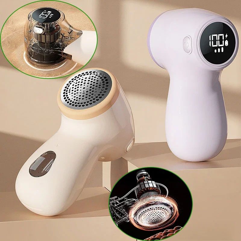 Electric Lint Remover with LED Display and USB Charging