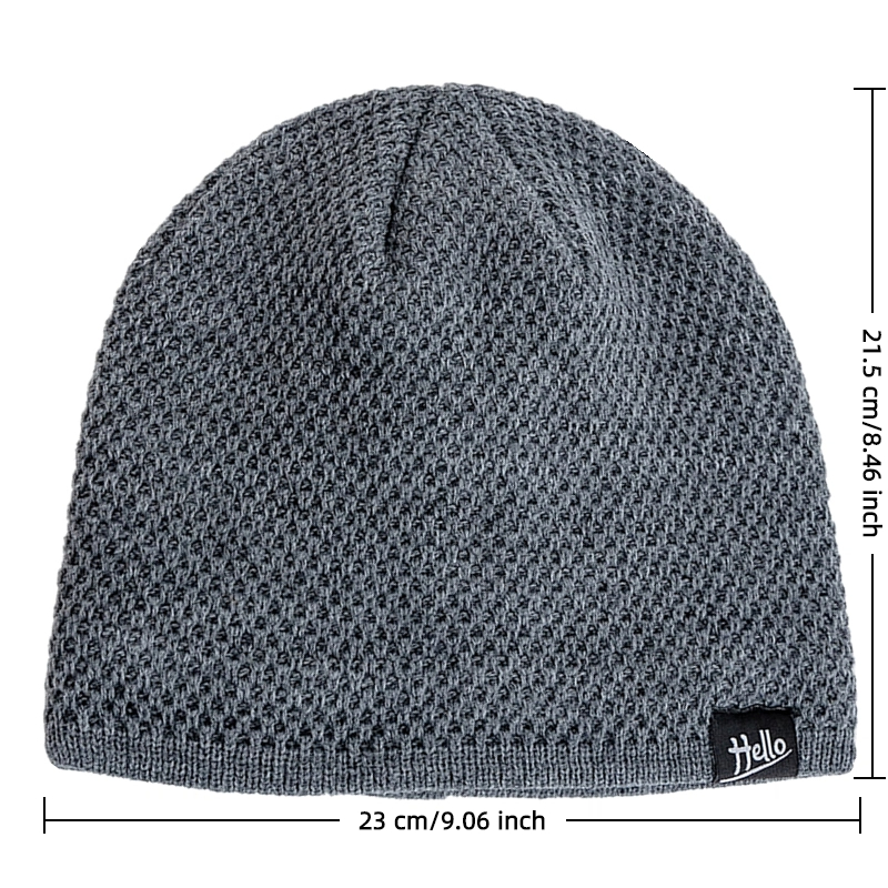 Plush Fur Lined Beanies Hats for Men and Women, New Style Unisex Winter Cap, Casual Ski Knitted Warm Hat