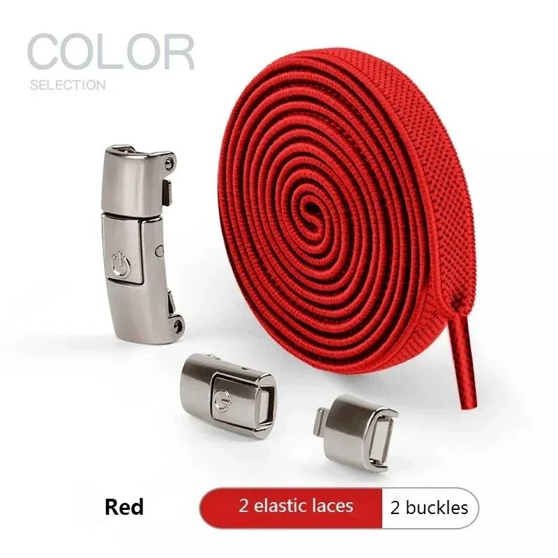 No-Tie Elastic Laces with Press Lock System