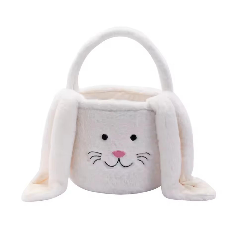 Lovely Easter Bunny Basket, Plush Candy Carry Basket, Bunny Gift Basket