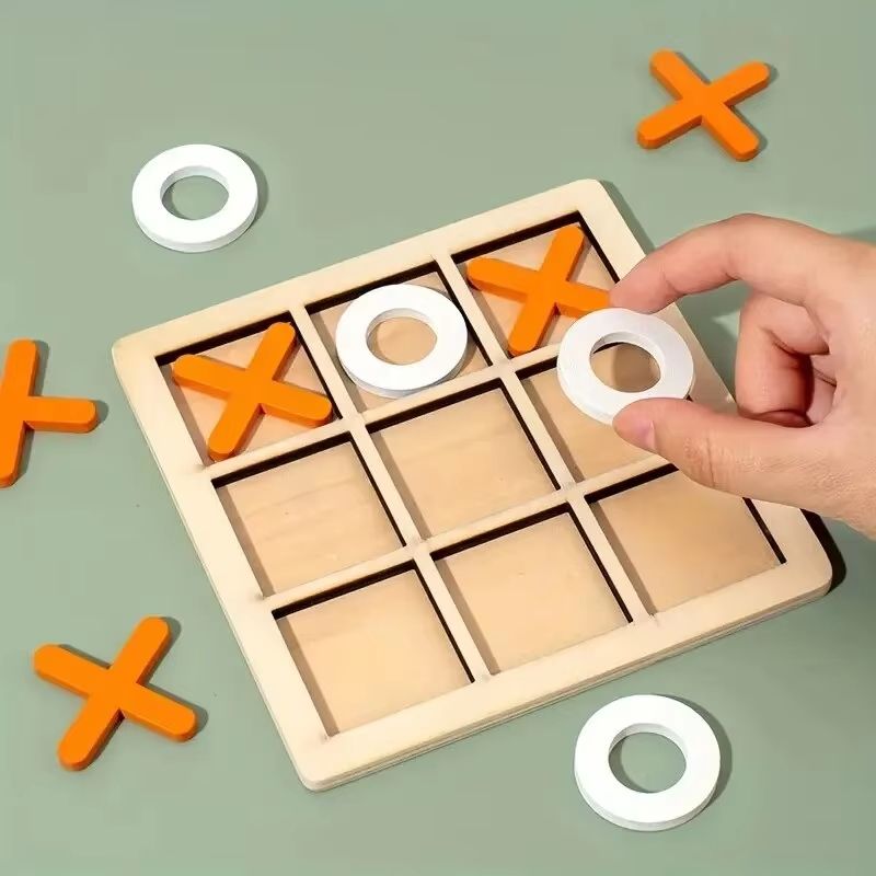 Mini montessori wooden chess game for Kids (Portable Brain-Training Board)