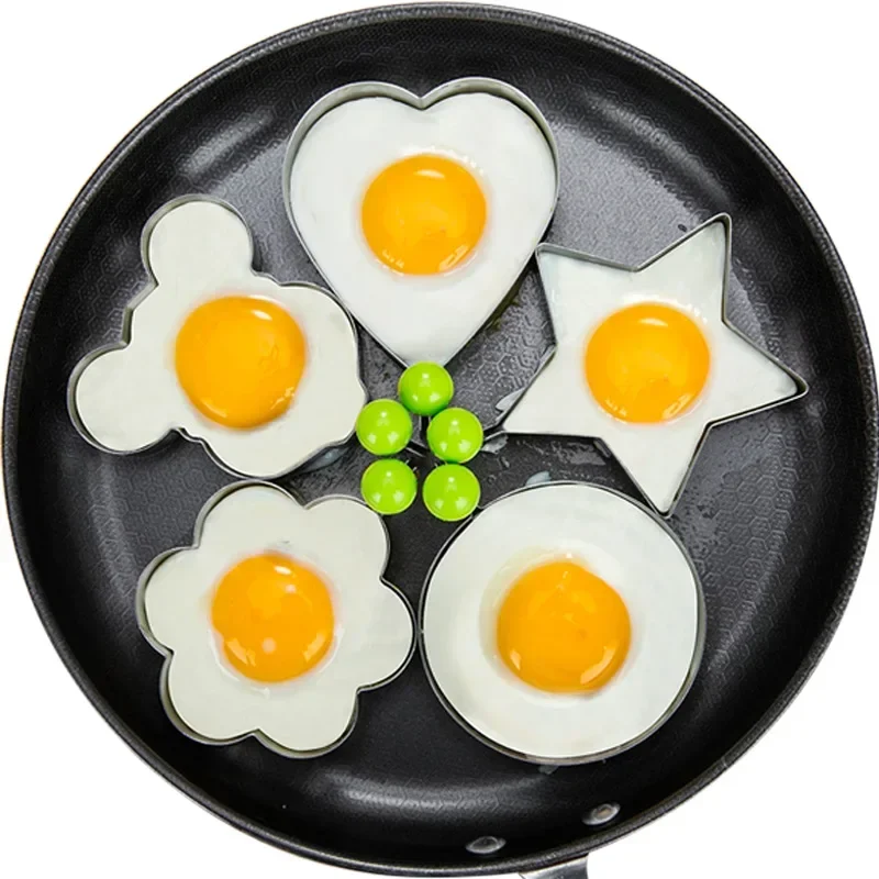 Heart Shaped Pancake Mold, Stainless Steel Omelette Ring, Breakfast Cooking Tool