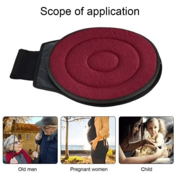 360 Degree Rotating Seat Cushion – Memory Foam Swivel Car and Chair Comfort Pad