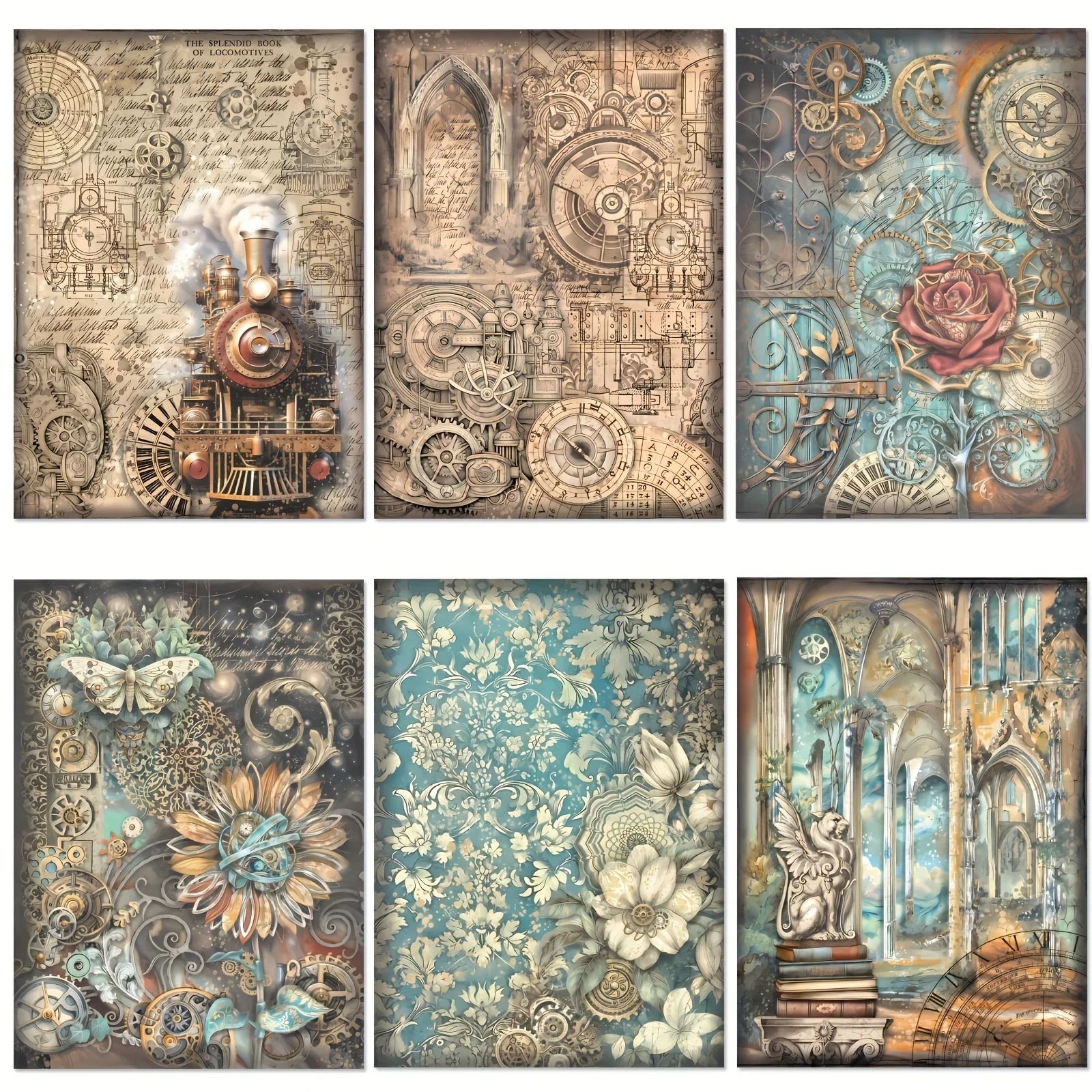 Rebellious Punk Style Scrapbook Paper Collection
