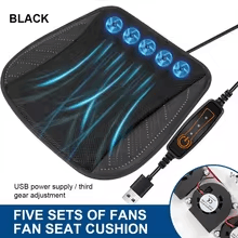 Universal USB-Powered Car Seat Cooling Cushion Ventilated Summer Seat Pad with Fast Blowing Fans
