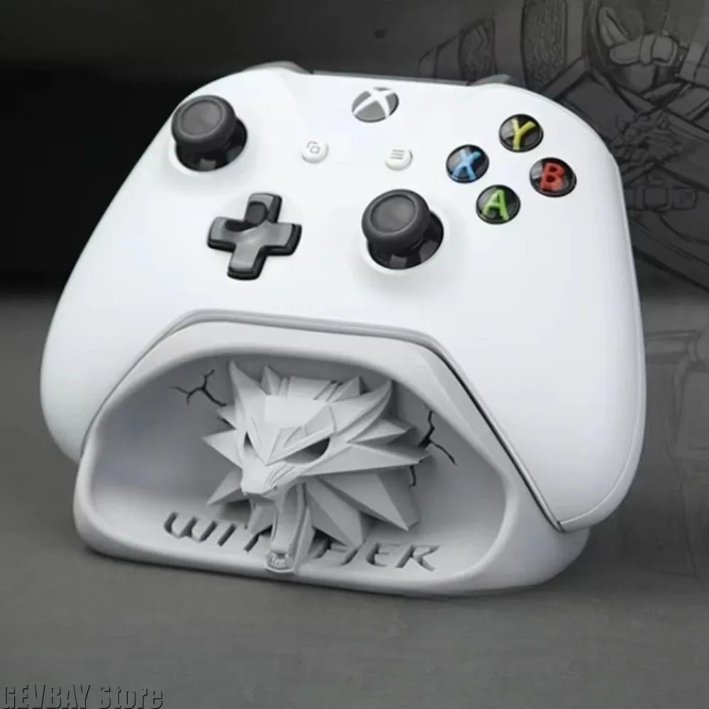 Wizard Wolf Head Controller Stand Xbox Gamepad Display Holder Desk Decor