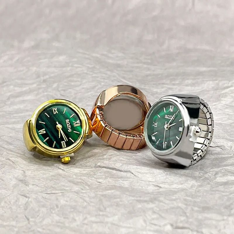 Vintage Finger Ring Watch Quartz Adjustable Design