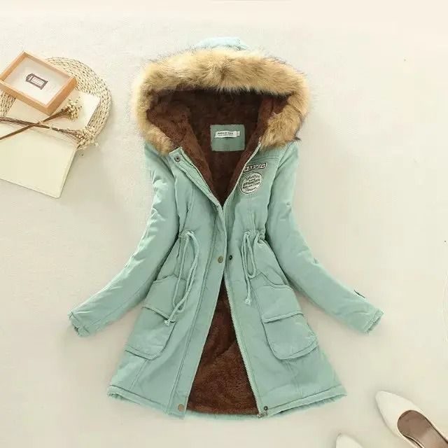 Womens Cotton Padded Hooded Winter Jacket