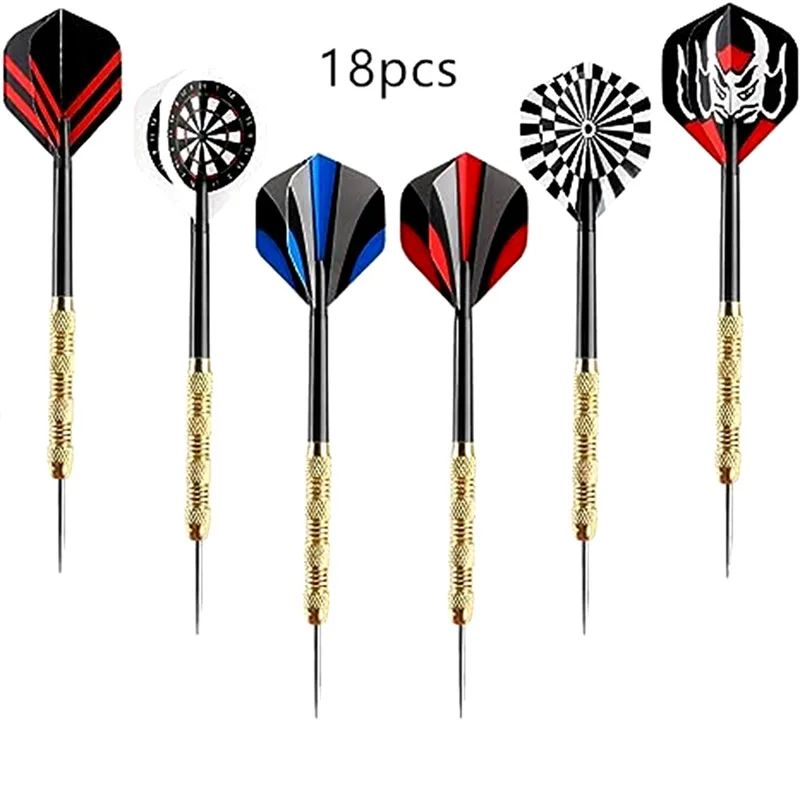 Professional Steel Tip Dart Set – 14g Copper Plated Metal Darts for Dartboard Play