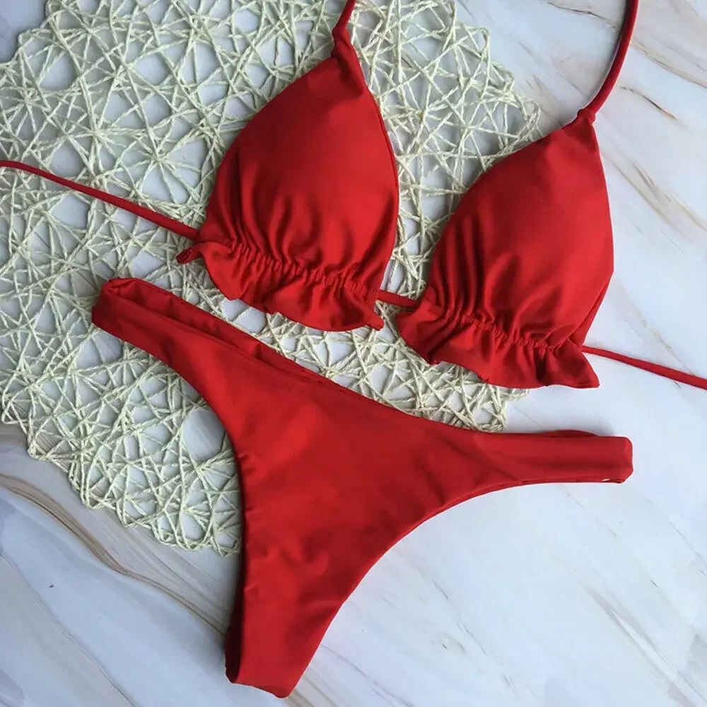 Sexy Brazilian Push-Up Bikini Set Women 2-Piece Bandage Swimwear