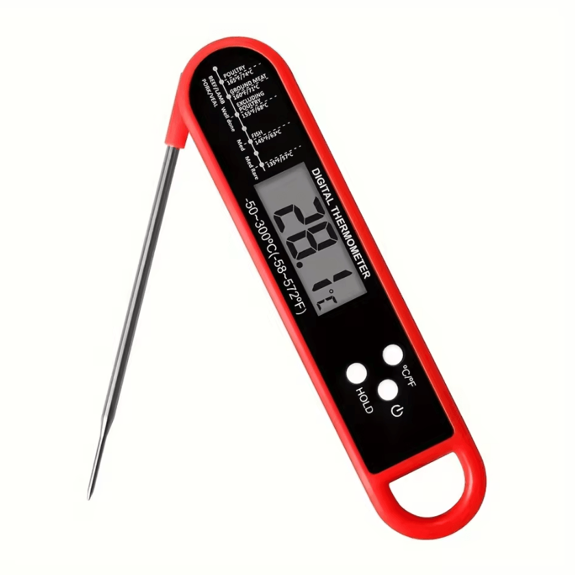 GrillMaster Pro Digital Instant Read Meat Thermometer with Waterproof Backlit Display