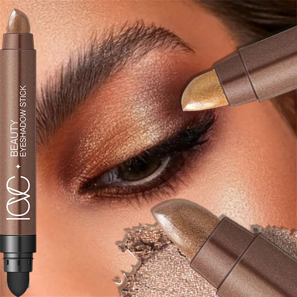 GlowDuo Double Head Waterproof Eyeshadow Stick Shimmer Glitter Crayon