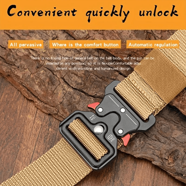 Mens Tactical Canvas Belt Heavy Duty Outdoor Work and Hunting Belt