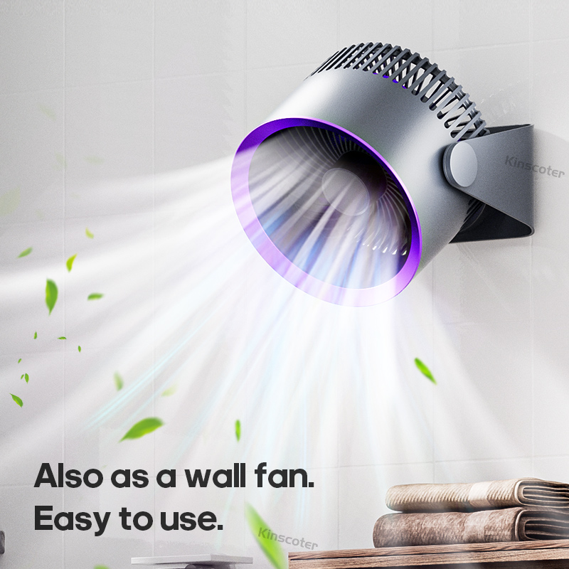 Wireless Multifunctional Electric Fan Circulator, Portable Air Cooler for Home, Desk, Wall, and Ceiling
