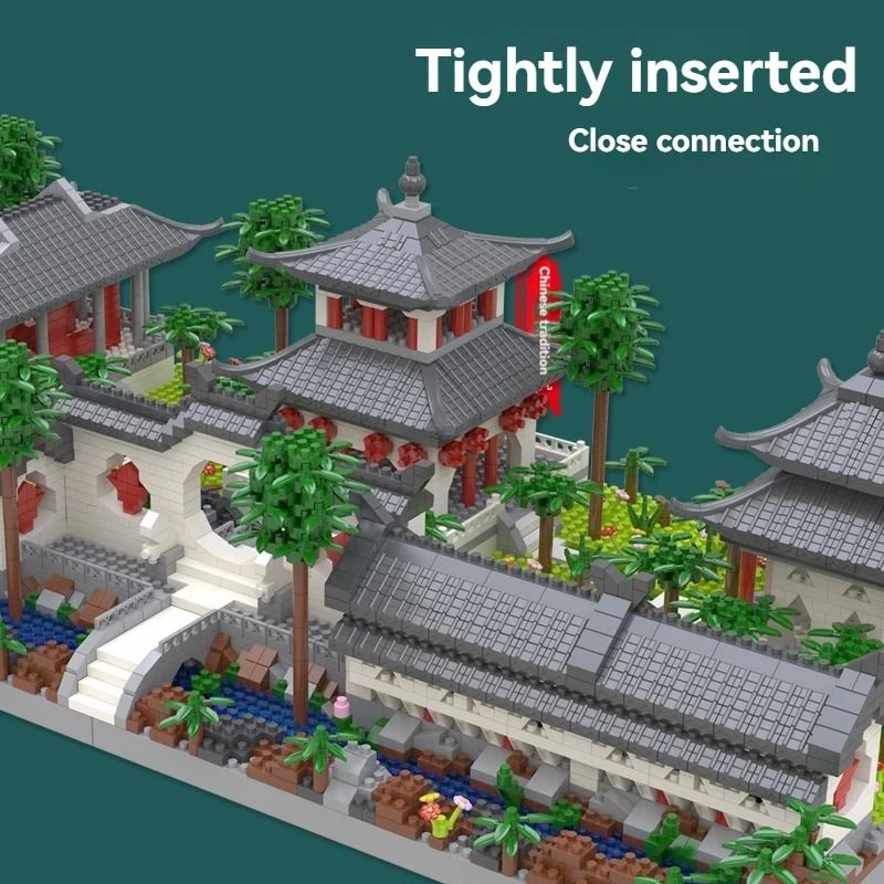 Micro Suzhou Garden Building Blocks – Traditional Chinese Architecture – High-Yield Creative Interaction Hub