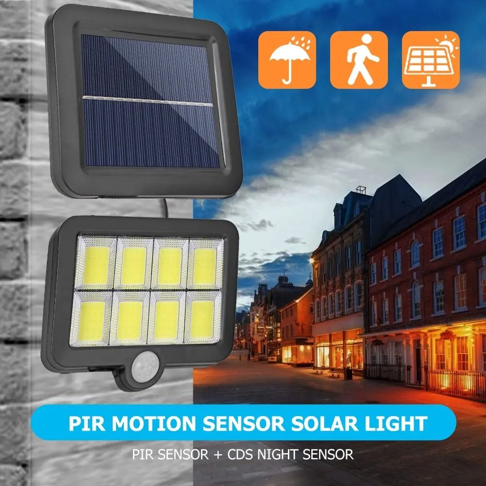 160 LED Solar Wall Lamp for Outdoor Garden and Security Lighting