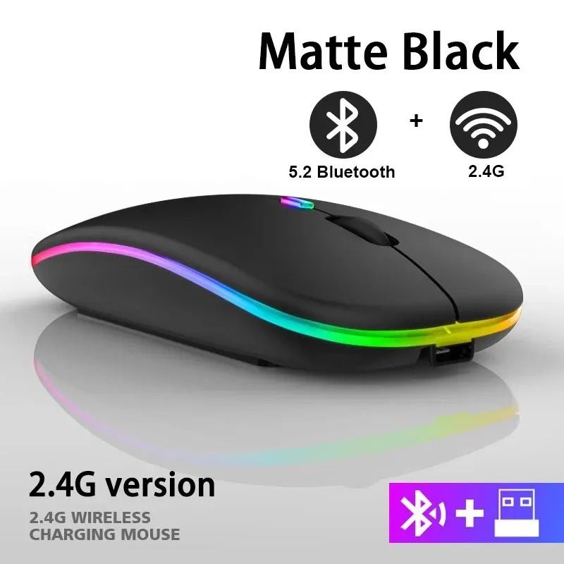 Wireless RGB Rechargeable Bluetooth Mouse