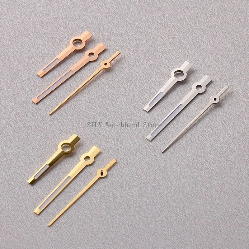 Modified Green Luminous Watch Hands, Fits Movements, Silver, Gold, Rose Gold Options
