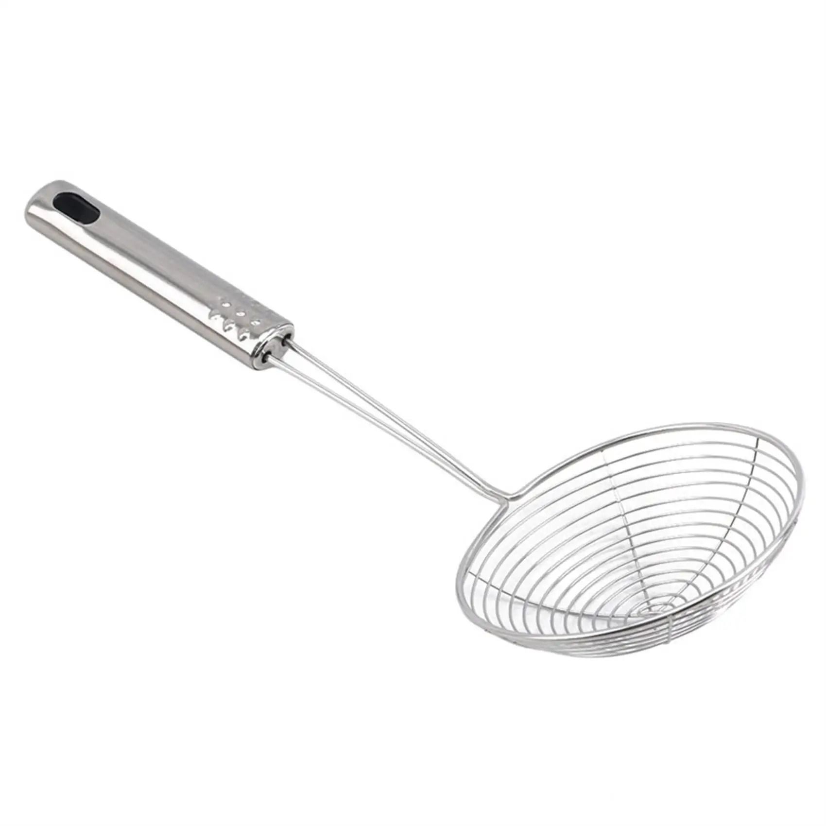 Stainless Steel Wire Mesh Skimmer Spoon Heat Resistant Frying Strainer Scoop